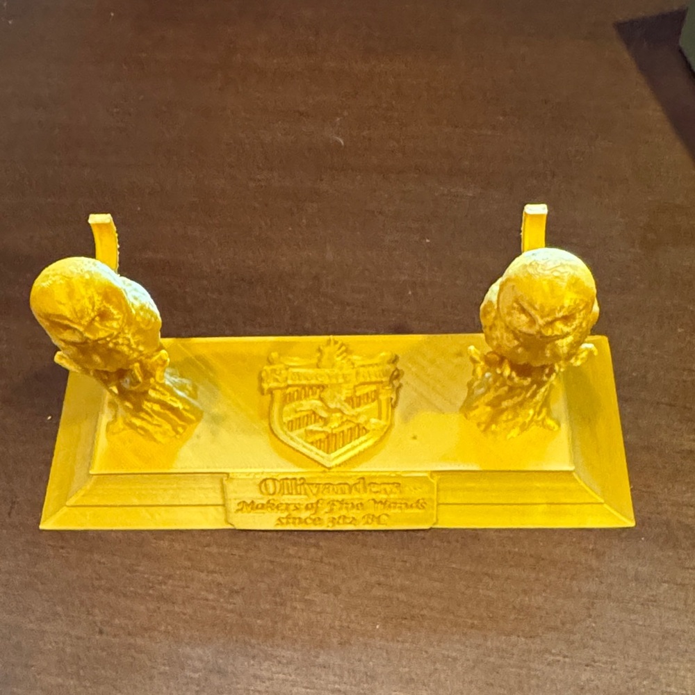 Ravenclaw Plastic Golden Wand Holder with Owl Design